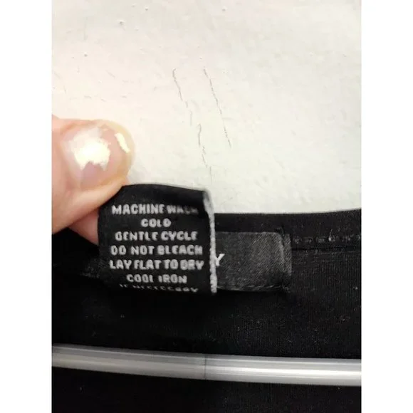 Liz McCoy Womens Top Size Large Black Sequined Cutout Sleeve Liquid Knit V-Neck - Picture 4 of 7